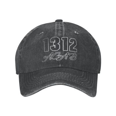 Rqwaaed ACAB 1312 Hat Adjustable Baseball Cap Dad Cap Unisex Hat Black