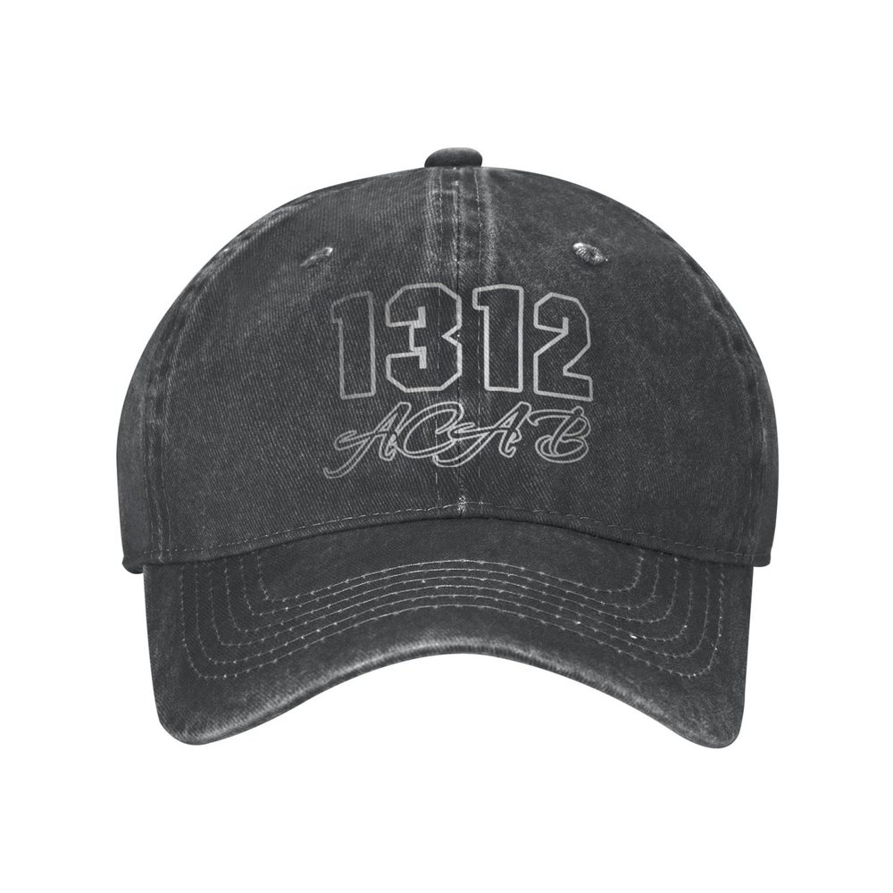Rqwaaed ACAB 1312 Hat Adjustable Baseball Cap Dad Cap Unisex Hat Black