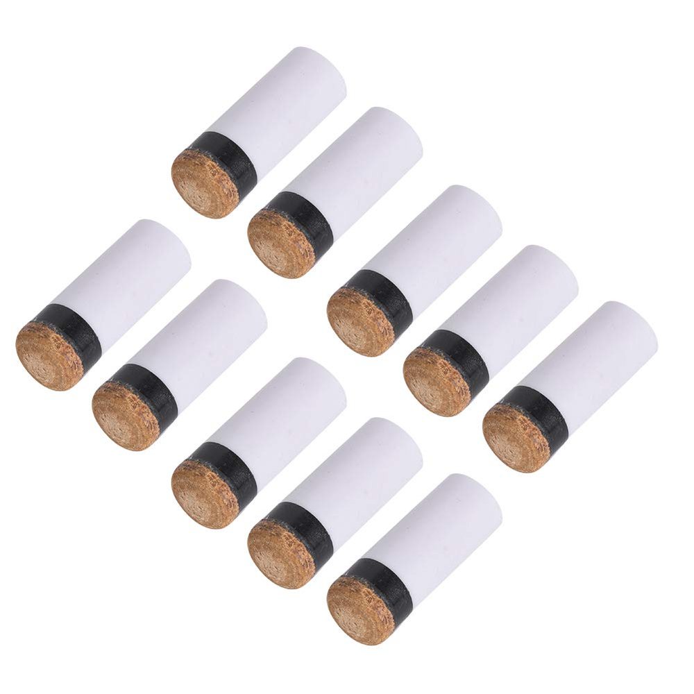 Alvinlite Slip On Pool Cue Tips, 20 Pieces 10 Set Billiard Cue Tips (10mm/11mm/12mm/13mm), Slip-On Cue Tip Replacement Screw-on Tips Replacement, Pool Cue Stick Nylon Ferrules, Soft or Hard Tips