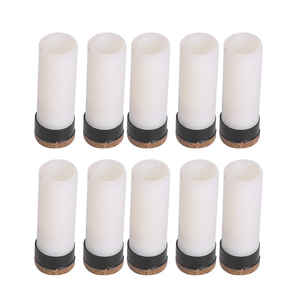 Alvinlite 10Pcs Billiard Cue Tips 12/13mm Snooker Pool Cue Tip Replacement Screw-on Replacement Tips with Pool Cue Stick Ferrules for Snooker Pool Cues -03 (10mm)