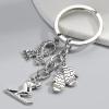 1Pc Winter Keychain Skiing Scarf Glove Key Ring Sport Key Chains For Women Men Handbag Accessorie view 2