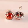 WYRKYP Ear925 Sterling Silver Jewelry Synthetic Garnet Classical Fashion Female Ear Stud/Guava view 2