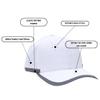 Shape28 Lightweight EMF Protection Silver Liner Cap Unisex Hat with USPF50 Shield WiFi Blocker Shield Protection Baseball Caps Color White with Reflective Strip view 3