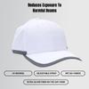 Shape28 Lightweight EMF Protection Silver Liner Cap Unisex Hat with USPF50 Shield WiFi Blocker Shield Protection Baseball Caps Color White with Reflective Strip view 4