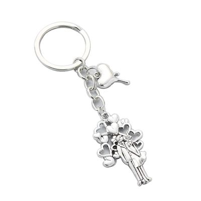 1Pc Keychain Couple Heart Key Ring Wedding Gifts Key Chains For Women Men Lover Handbag Accessorie