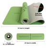 Mat Block Yoga Mat with Non-Slip 1/4" Thick Anti-Tear, High Density TPE Eco-Friendly Foam Material for Home, Pilates and Floor Exercises & Fitness, Green (72" L x 24" W) view 4