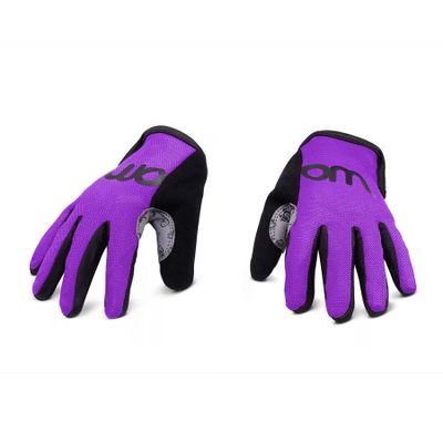 woom TENS Bike Gloves, Childs & Youth Bicycle Full Finger Protection with Grip for Road Cycling & Mountain Biking (Boys & Girls) - Purple - 6