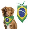 Brazil Flag Dog Bandana Pet Bib Dog Scarf Pet Holiday Supplies view 1