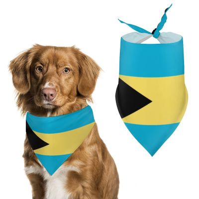 Bahamas Flag Dog Bandana Pet Bib Dog Scarf Pet Holiday Supplies