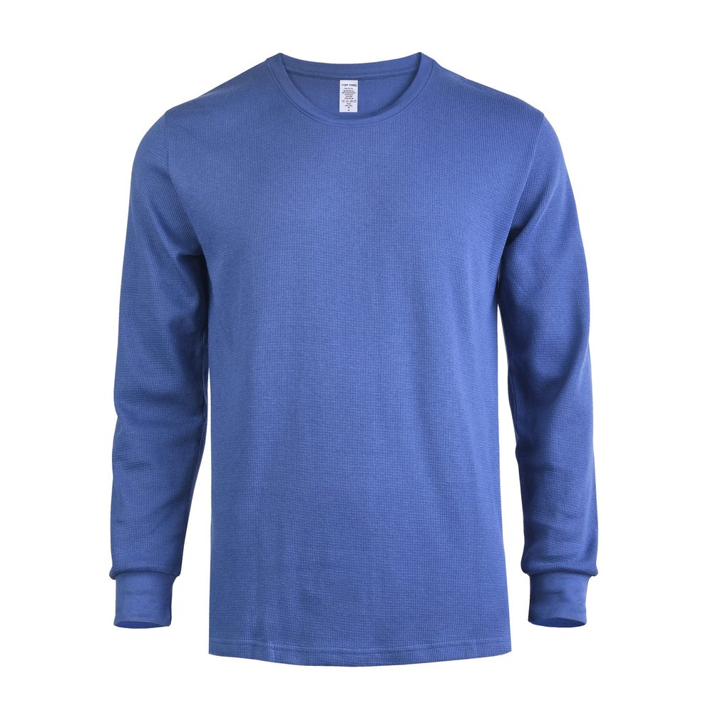 Men's Classic Waffle-Knit Heavy Thermal Top (XL, Denim)