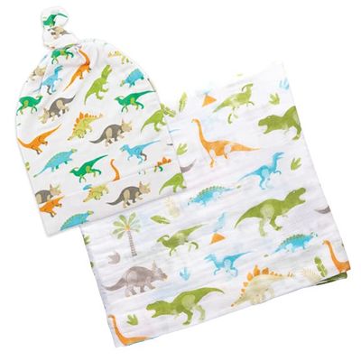 Stephen Joseph Blanket & Beanie Set, Dino