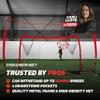 PowerNet Soccer Goal, 16x10 FT Soccer Training Equipment Combo Barrier Net, Pop Up Goal with Four Pocket Targets, Improve Accuracy, Stops Most Missed Shots view 2