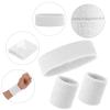 Yolev Sports Headband Wristband Set Sweatbands (White, 8 centimeters) - 3Pieces Set Includes 1 Headband and 2 Wristbands - Powerful Sweat Absorption for Athletic Men and Women view 2