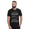 1972 El Camino SS Sketch Outline Art Short-Sleeve Unisex T-Shirt Black view 2