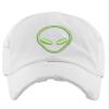Alien Dad Hat Embroidered Adjustable Vintage Snapback Graphic Cap (White) view 1