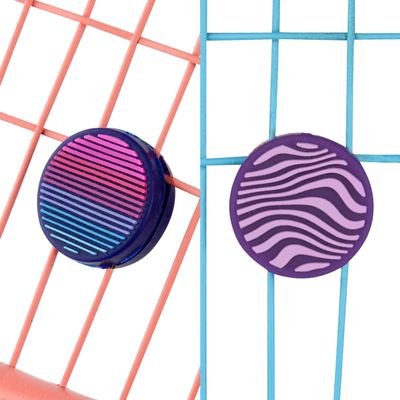 Get A Grip - Custom Tennis Racket Grip Tape - Anti-Slip/Quick-Drying Tennis Overgrips - Precut Badminton Racket Grip with Finishing Tape (The Retro Duo, Dampeners)