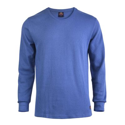 Men's Classic Waffle-Knit Medium Weight Thermal Top (XL, Denim)