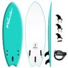 Wavestorm -Foam 5'6" Surfboard/Fish Swallow Tail Surfboard Soft Top for Beginners and All Surfing Levels Youth Complete Set Includes Leash and Multiple Fins view 1