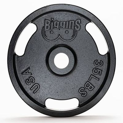 Biggins 1.0 Machined Cast Iron 35Lb Olympic Weight Plate Pair