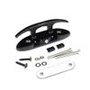 Mxeol Black Folding Boat Cleats Flip Up Cleat Stainless Steel 4-1/2 inch W/Fasteners (Matte Black Coating, 4 Packs) view 3
