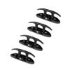 Mxeol Black Folding Boat Cleats Flip Up Cleat Stainless Steel 4-1/2 inch W/Fasteners (Matte Black Coating, 4 Packs) view 4