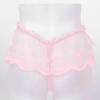 Jhaoyu Men's Sissy Lingerie See-Through Lace Skirted Panties Bowknot Frilly Ruffled Crossdresser Underwear Pink 3X-Large view 3