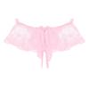 Jhaoyu Men's Sissy Lingerie See-Through Lace Skirted Panties Bowknot Frilly Ruffled Crossdresser Underwear Pink 3X-Large view 4
