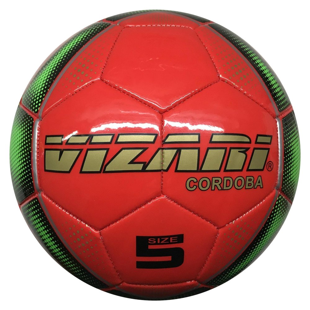 Vizari Cordoba Soccer Balls for Youth, Adult, Kids - Sizes 3, 4, 5 - Red, Orange, Blue, Pink & Yellow (Pack of 1, 6, 12)