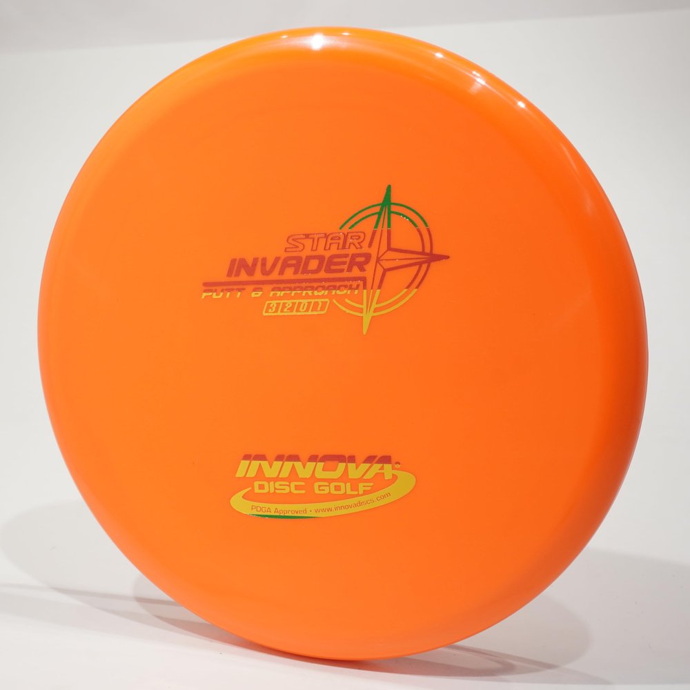 Innova Star Invader Disc Golf Putter & Approach Disc, Pick Color/Weight [Stamp & Exact Color May Vary] Orange 170-172 Grams