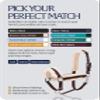 Equinavia Valkyrie Ultra Fleece Breakaway Horse Halter | Padded Fleece Adjustable Safety Halter with Nylon Webbing - Brown/Ivory White - Warmblood view 2