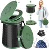 ALEVMOOM Upgrade XXL-19.7" Portable Toilet for Adults Travel Toilet Extra Large with 880lbs Load Capacity Porta Potty for Adults Kids with Lid, Adjustable Height Camping Toilets with Carry Bag view 1
