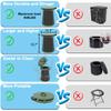 ALEVMOOM Upgrade XXL-19.7" Portable Toilet for Adults Travel Toilet Extra Large with 880lbs Load Capacity Porta Potty for Adults Kids with Lid, Adjustable Height Camping Toilets with Carry Bag view 2