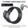 Hotop 10 Pcs Bike Lock Cable with Combination, 4 Feet Coiled Preset Bike Lock High Security 4 Digit Bicycle Locks Anti Theft Bikes Accessories Black Bicycle Cable Locks, 5/6 Inch Diameter view 2