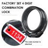 Hotop 10 Pcs Bike Lock Cable with Combination, 4 Feet Coiled Preset Bike Lock High Security 4 Digit Bicycle Locks Anti Theft Bikes Accessories Black Bicycle Cable Locks, 5/6 Inch Diameter view 3