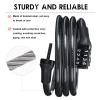 Hotop 10 Pcs Bike Lock Cable with Combination, 4 Feet Coiled Preset Bike Lock High Security 4 Digit Bicycle Locks Anti Theft Bikes Accessories Black Bicycle Cable Locks, 5/6 Inch Diameter view 4