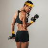 ASTER 6pcs Headband Wristband Set, Including 2pcs Sports Headband and 4pcs Wristband Sports Band Colorful Striped Sweatband for Men and Women Basketball Soccer Yoga Badminton Tennis Volleyball Golf view 2