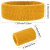 ASTER 6pcs Headband Wristband Set, Including 2pcs Sports Headband and 4pcs Wristband Sports Band Colorful Striped Sweatband for Men and Women Basketball Soccer Yoga Badminton Tennis Volleyball Golf view 4