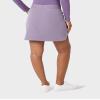 32 Degrees Cool Women's Stretch Woven Skort | Slip-On | Elastic Waistband | Office | Tennis | Golf, Purple Sage, Large view 4