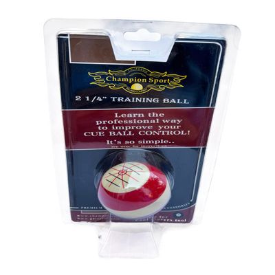 Champion 2-1/4" Billiard Practice Training Pool Cue Ball (Red and White)