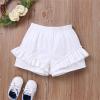 Digood Toddler Girls Boys Casual Shorts Kids Soild Fashion Ruffle Beach Short Pants Summer Elastic Waist Shorts(White,18-24 Months) view 2