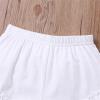 Digood Toddler Girls Boys Casual Shorts Kids Soild Fashion Ruffle Beach Short Pants Summer Elastic Waist Shorts(White,18-24 Months) view 3