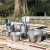 VINTAGE INOX Vintage Deep Sierra Cup, 16.9 fl oz (500 ml), Made in Japan, Outdoor, Camping, Glamping, Veramping, Aging, Unbreakable, Dishwasher Safe, Silver view 4