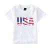 Boys Girls Short Sleeve T Shirt Kids Summer American Flag Tops Independence Day Patriotic Tee Shirts Blouse(White,3-4 Years) view 4