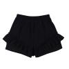 Digood Toddler Girls Boys Casual Shorts Kids Soild Fashion Ruffle Beach Short Pants Summer Elastic Waist Shorts(Black,18-24 Months) view 1