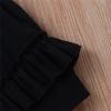 Digood Toddler Girls Boys Casual Shorts Kids Soild Fashion Ruffle Beach Short Pants Summer Elastic Waist Shorts(Black,18-24 Months) view 4