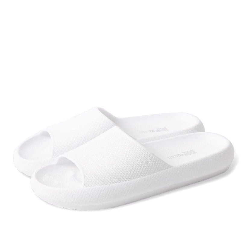 32 Degrees Women's Cloud Slide | Slip-On | Waterproof | Pillow-Like Comfort | Lightweight, White, Large