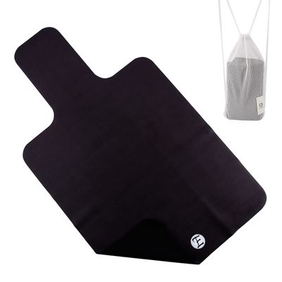 Echome Pilates Reformer Mat, Non Slip Mat Towel, Portable with a Mesh Bag (Anthracite)