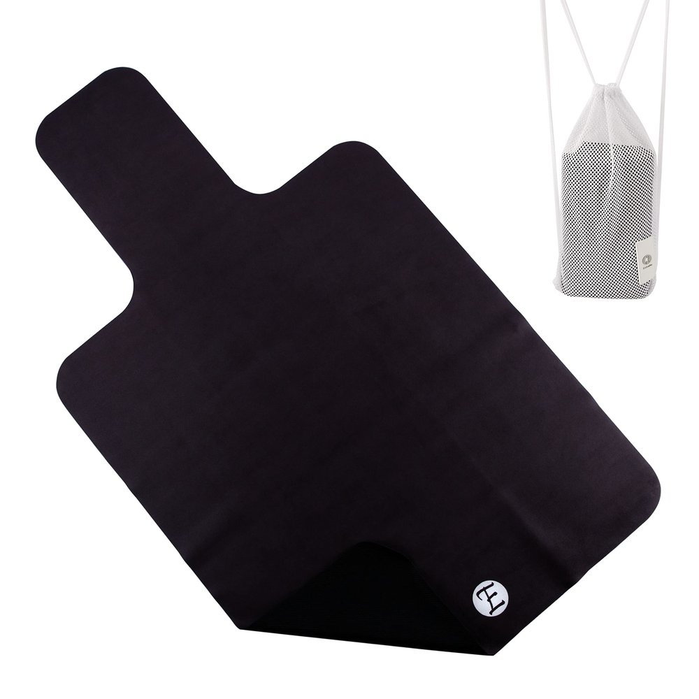Echome Pilates Reformer Mat, Non Slip Mat Towel, Portable with a Mesh Bag (Anthracite)