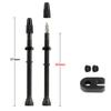 CATAZER Bike Tubeless Presta Air Valve Stem Replacement Kit with Valve Core Remover Tool and Washer 2 Pieces (80mm,Black) view 2