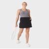 32 Degrees Cool Women's Stretch Woven Skort | Slip-On | Elastic Waistband | Office | Tennis | Golf, Black, Medium view 2